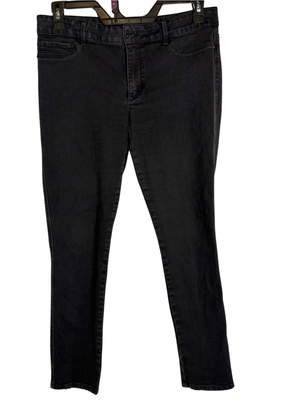 White House Black Market Women's Black Skinny Jeans Jeggings Size 12